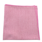 Pink Cotton Chambray Pocket Square