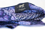 silk pocket square Purple micro chain pattern purple paisley foundation menswear