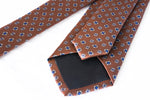 brown floral silk twill nice tie foundation menswear
