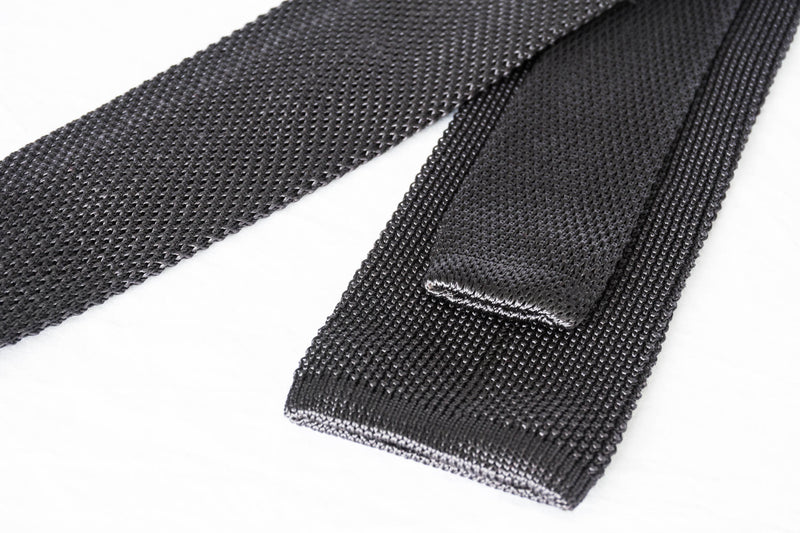 gray knit tie foundation menswear