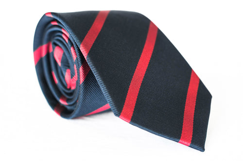 navy red stripe - nice tie - foundation menswear